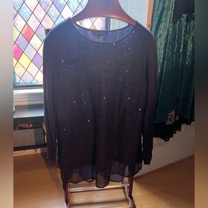 Flashy sequin knit sweater